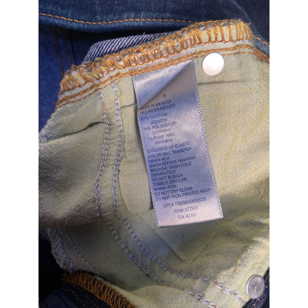 Rafaella Weekend Dark Wash Denim Capris Cropped Jeans Size 6 Y2K Casual Classic - Picture 4 of 4